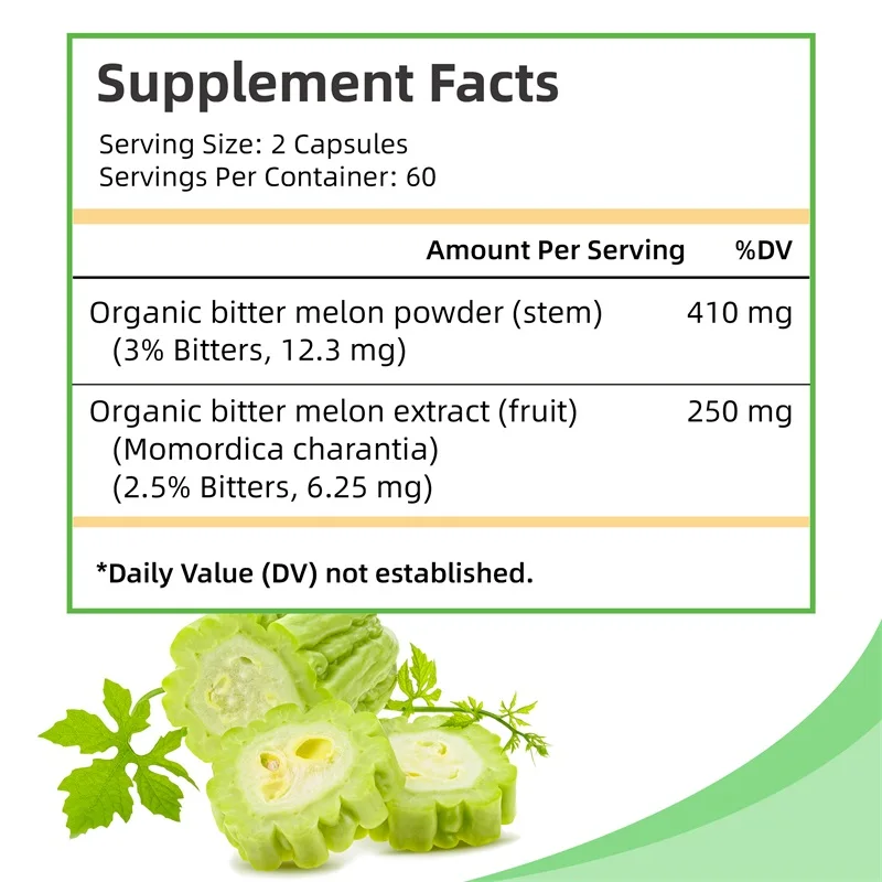 Bitter Melon Capsules - Weight - Bitters Bottle Set recension och pris