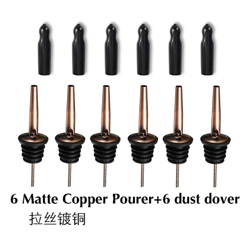 6PCS Stainless Steel Wine Pour - Bitters Bottle Set recension och pris