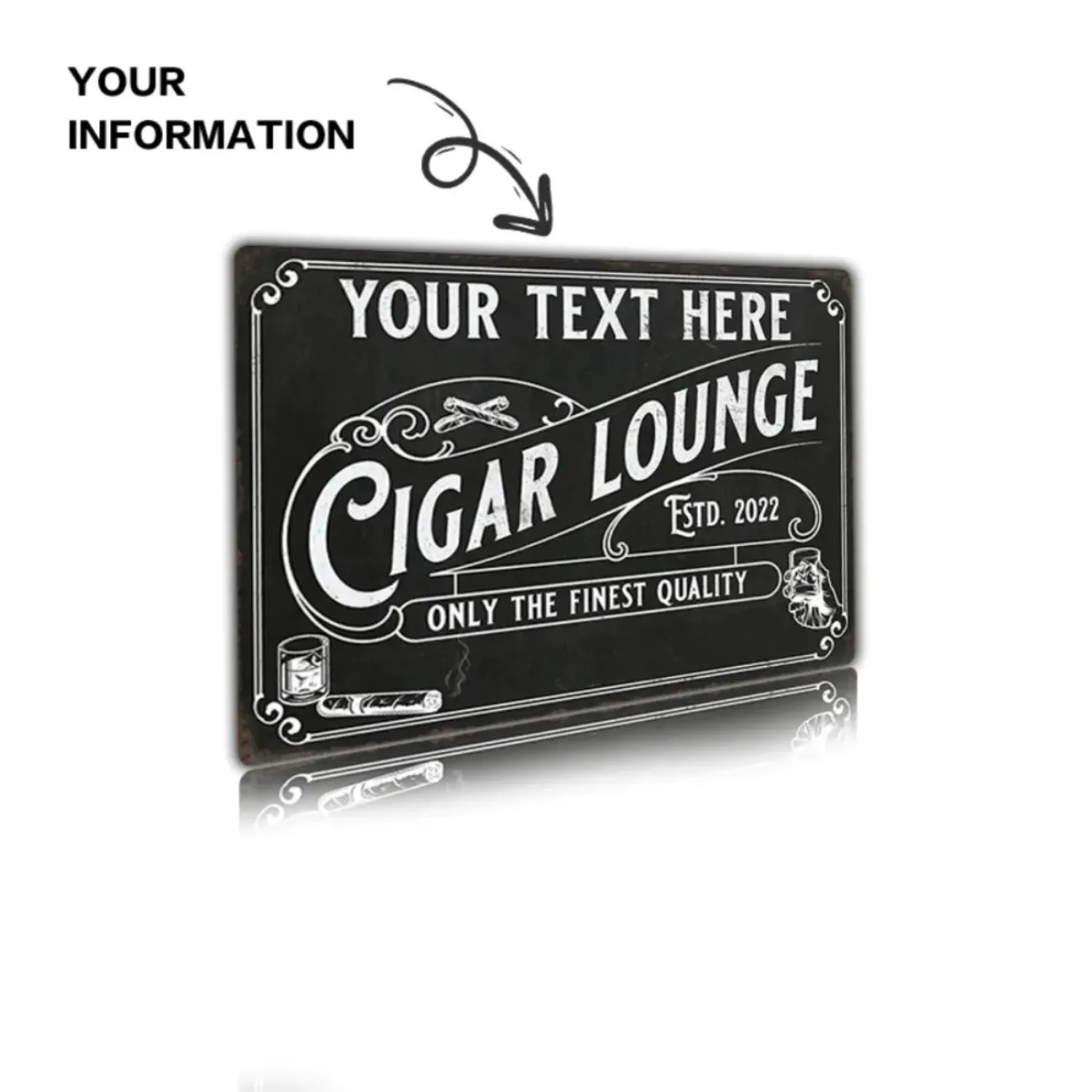 CIFbuy Customizable Cigar Alum - Home Bar Lounge recension och pris
